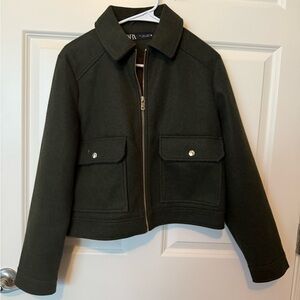 Zara Black Bomber Jacket